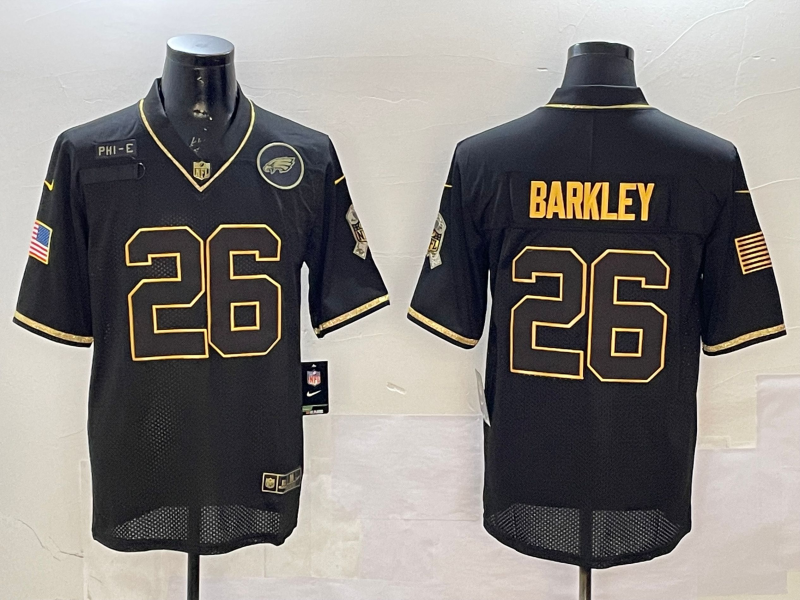 Men Philadelphia Eagles26 Barkley black 2025 Nike NFL jersey style 017->philadelphia eagles->NFL Jersey